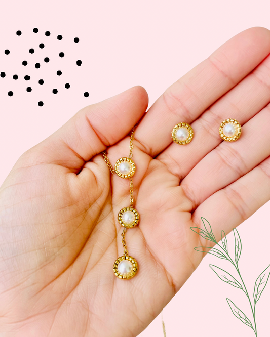 Three Pearl Flowers Set